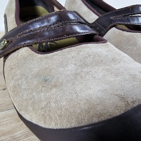Merrell Plaza Bandeau Womens Mary Jane Shoes Outdoor Dark Taupe Suede Size 9 - Picture 6 of 14